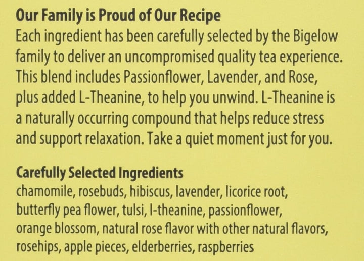 , Whispering Wildflowers Herbal Tea (Caffeine Free), 18 Count Tea USA Naty Shop