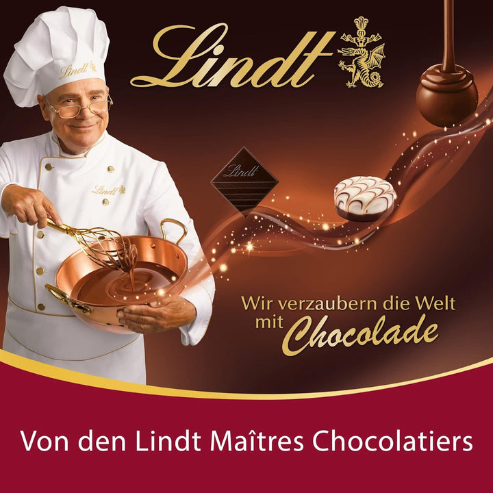 Lindt Schokolade LINDOR Kugeln Double Chocolate, Promotion | 137 G Beutel | Circa 10 Kugeln Vollmilchschokolade Mit Zartschmelzender Füllung | Pralinen-Geschenk | Schokoladen-Geschenk