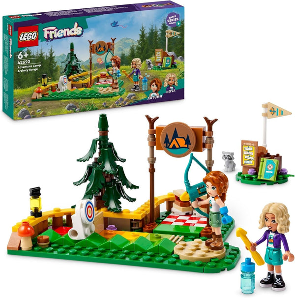 LEGO Friends Archery at Adventure Camp, jucărie de construcție pentru copii cu arc și săgeată, 2 figurine și o chiuvetă, pentru fete și băieți cu vârsta de 6+ 42622