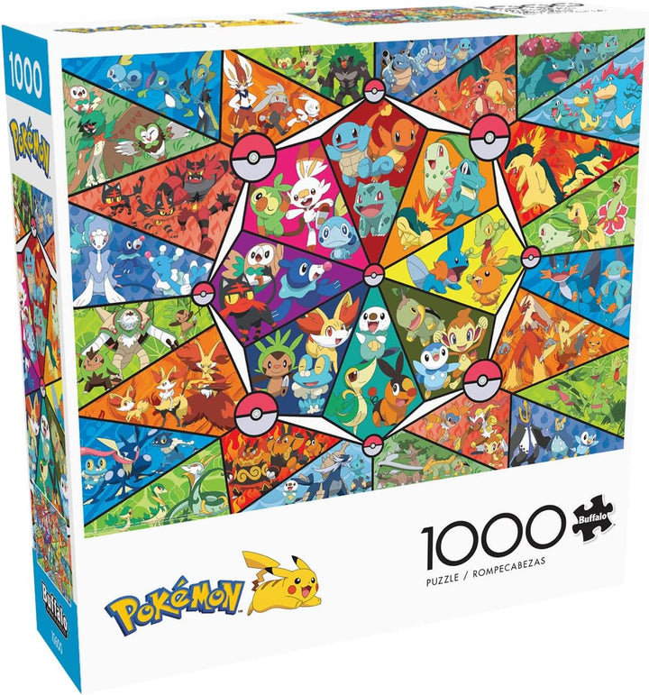 Buffalo Games - Pokemon - Stained glass starter - puzzle jigsaw 1000 piese