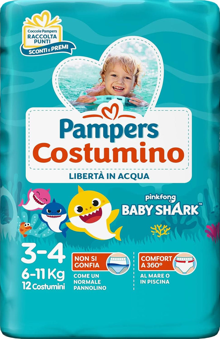 Pampers, Il Costumina, 12 bucăți, mărimea 3 (6-11 kg)