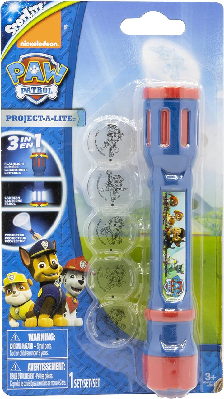 Joy Toy 40315 Paw Patrol Figures & Characters Lanternă cu 6 lentile interschimbabile pentru proiecție - în blister, 5,2 X 1,4 X 9 cm, roșu/albastru