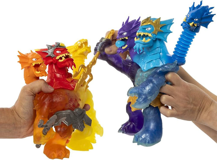 Heroes of Goo Jit Zu BANDAI CO42948 Figura de acțiune, cel mai puternic erou, regele Hydra are cu forțele sale de lavă furie în 25 cm, multicolor
