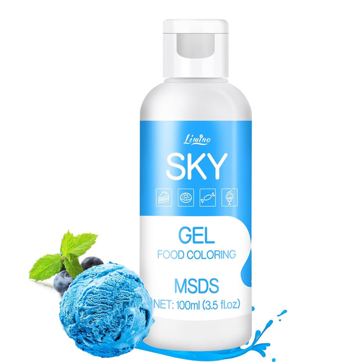 Lebensmittelfarbe Gel - 100Ml Gel Lebensmittel Farben Für Kuchen, Backen, Kekse, Macaron - Zuckerfrei Konzentrierte Farbe Food Coloring Für Tortendeko, Getränken, Osterei, DIY Slime (Weiß)