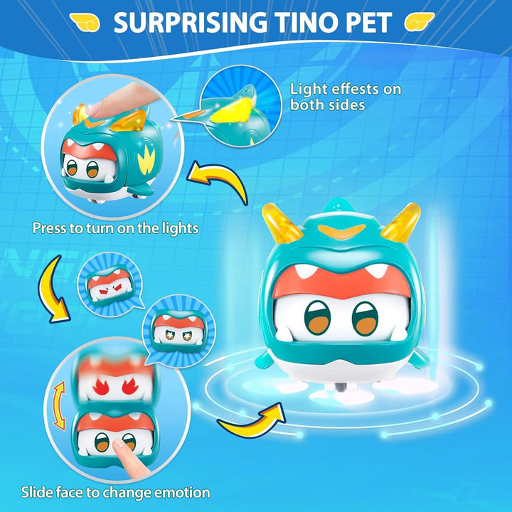 Super Wings EU770447 - Transforming Tino & Pet, figură de joacă transformabilă cu înălțimea de aprox. 14,5 cm și animal de companie cu înălțimea de aprox. 4,3 cm, pentru copii cu vârsta de peste 3 ani