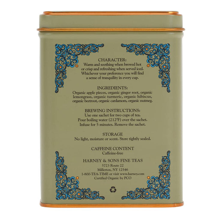 HT Organic Ginger Turmeric Tea, 20 Sachets of Soothing Ginger Turmeric Tea Tea USA Naty Shop