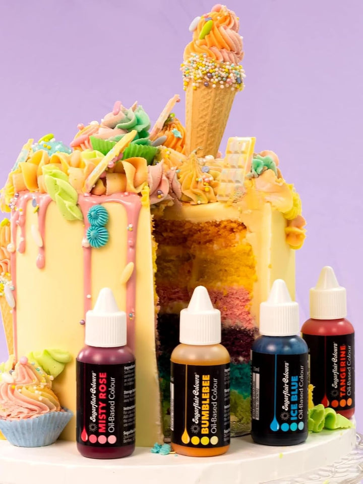 Sugarflair Pastell Mixer Lebensmittelfarbe Auf Ölbasis White - Lebensmittel Farbe Für Schokolade, Buttercreme, Zuckerpaste Und Alle Fettlöslichen Lebensmittelzutaten - 30 Ml