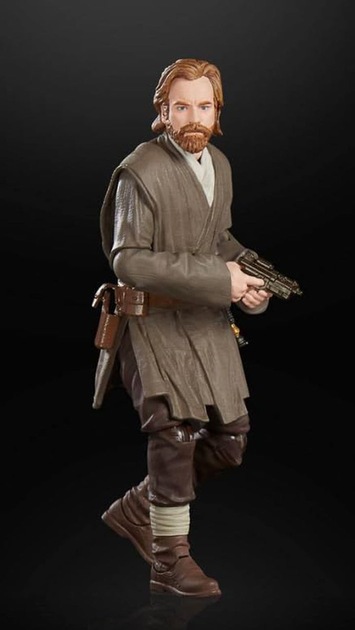 Star Wars Hasbro Star WarSeria neagră Obi-Wan Kenobi (Jabiim), 15 Cm Figura de acțiune mare Obi-Wan Kenobi, Multi, F7098