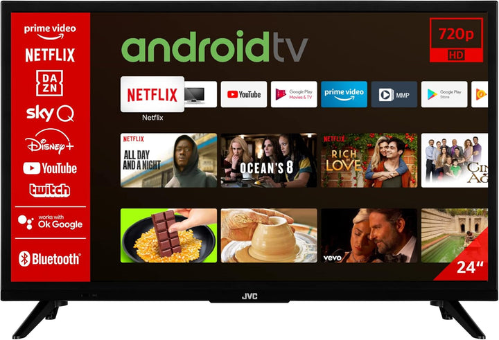 JVC QLED TV 40 Zoll Fernseher Full HD Android Smart TV (HDR, Triple-Tuner, Bluetooth) LT-40VQF545A
