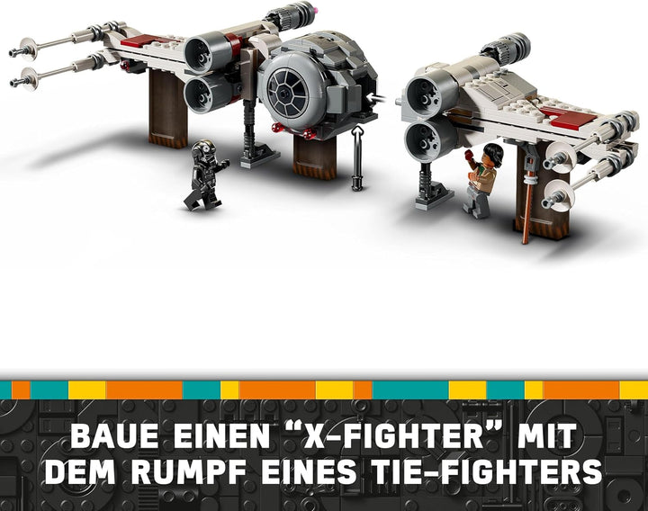 LEGO Star Wars TIE Fighter & X-Wing Mashup, jucărie construibilă Starfighter, idee de cadou pentru copii, nave stelare personalizabile, cadou pentru băieți, fete și toți fanii 75393