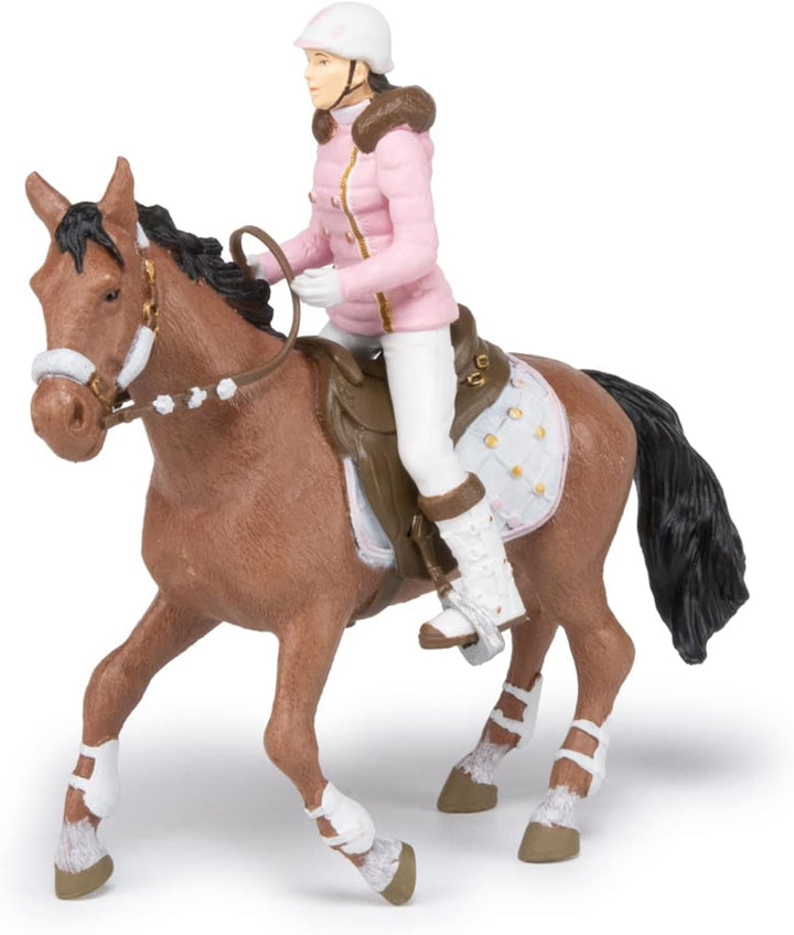 PAPO - Horse figure - Rider Fashion Winter, pasiune pentru călărie, jucărie pentru copii de la 3 ani.