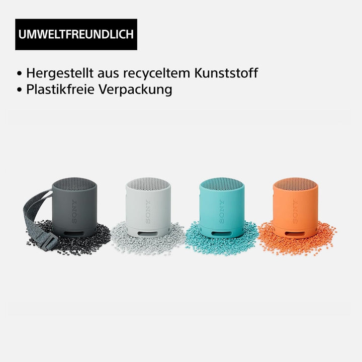 Sony SRS-XB100 - Difuzor Bluetooth wireless, portabil, ușor, compact, în aer liber, de călătorie, durabil, rezistent la apă și praf IP67, baterie de 16 ore, curea de transport, mâini libere, negru