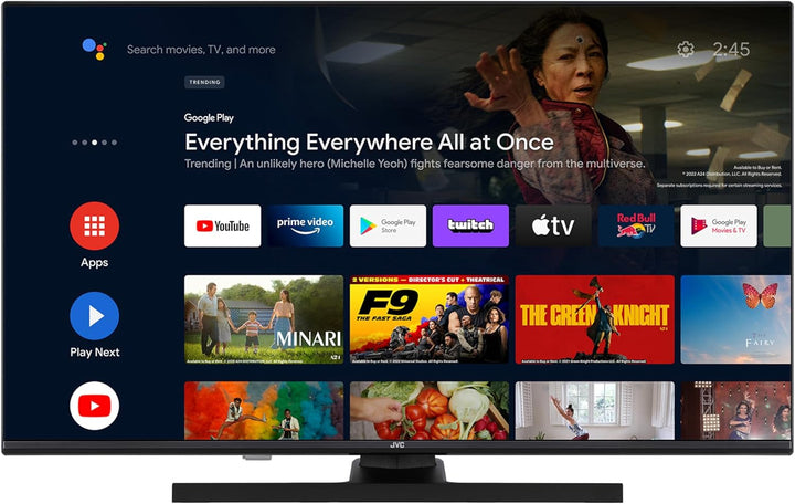 JVC QLED TV 40 Zoll Fernseher Full HD Android Smart TV (HDR, Triple-Tuner, Bluetooth) LT-40VQF545A