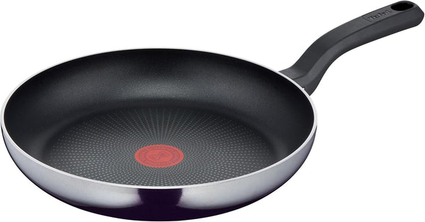 Tefal D52606 Resist Bratpfanne 28 Cm | Sichere Titanium Antihaftversiegelung | Thermo-Signal Temperaturindikator | Leichte Reinigung | Flame Protect-Technologie | Schwarz