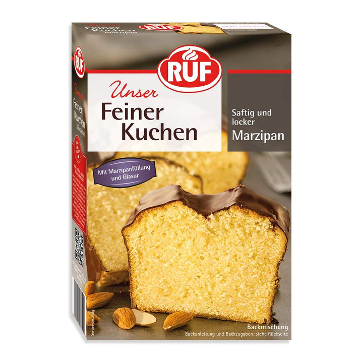 RUF Nusskuchen, Backmischung Mit Schneller Und Einfacher Zubereitung, Nussig Und Locker Mit Glasur, Als Grundlage Für Rüblikuchen, Vegan, 1 X 520G