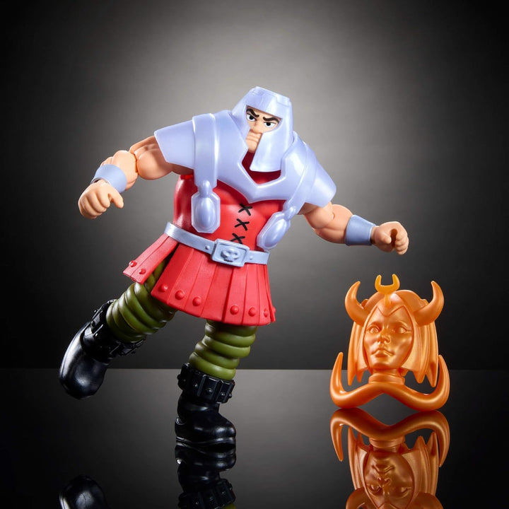 Masters of the Universe Origins Action Figure Ram Man din colecția de desene animate, Aprox. 14 cm înălțime, MOTU Ram Figure din anii 1980 TV, Design detaliat și accesorii, JBM77