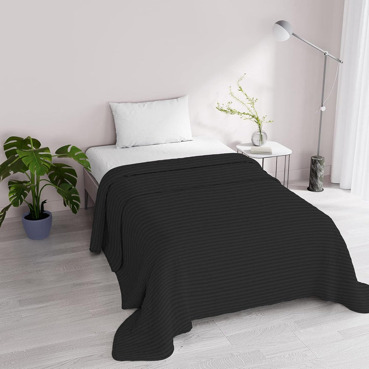 Cuvertură de vară Satin Stripes, poliester, crem, 260X250 Cm