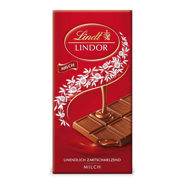 Lindt Schokolade LINDOR Milch | 100 G Tafel | Feinste Vollmilch-Schokolade Mit Einer Unendlich Zartschmelzenden Füllung | Schokoladentafel | Schokoladengeschenk