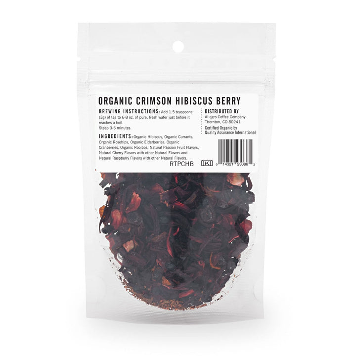Allegro Tea, Organic Crimson Hibiscus Berry, Loose Leaf Tea, 1 Oz Tea USA Naty Shop