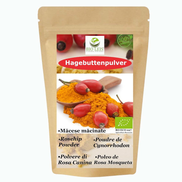 BIO Hagebuttenpulver I 1 Kg I Hagebutte Gemahlen I Aus Kontrolierter Wildsammlung I