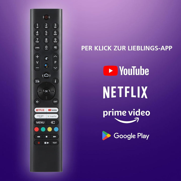 JVC QLED TV 40 Zoll Fernseher Full HD Android Smart TV (HDR, Triple-Tuner, Bluetooth) LT-40VQF545A