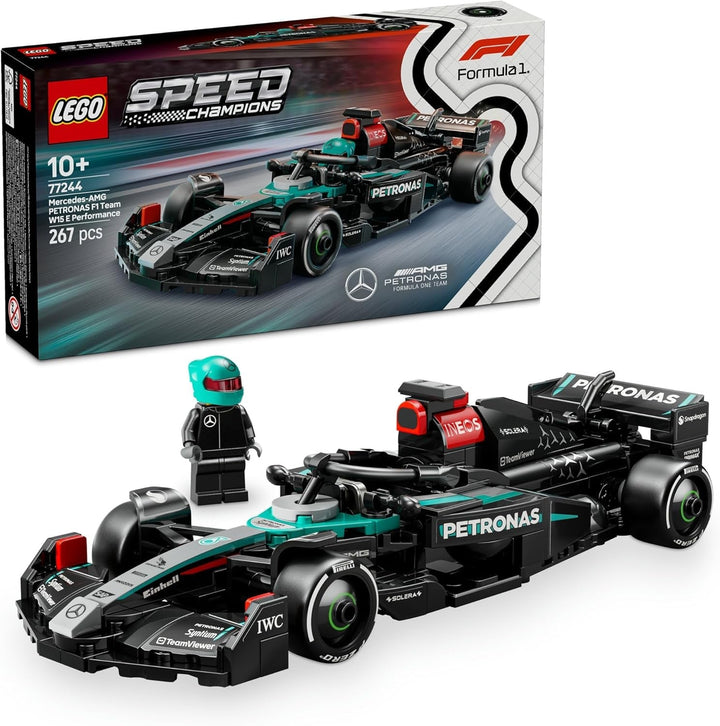 LEGO Speed Champions Mercedes-Amg F1 W15 Race Car - Jucărie cu minifigurină Formula 1 - Model de mașină de colecționat și construit - Cadou pentru băieți și fete 10+ sau fani adulți 77244