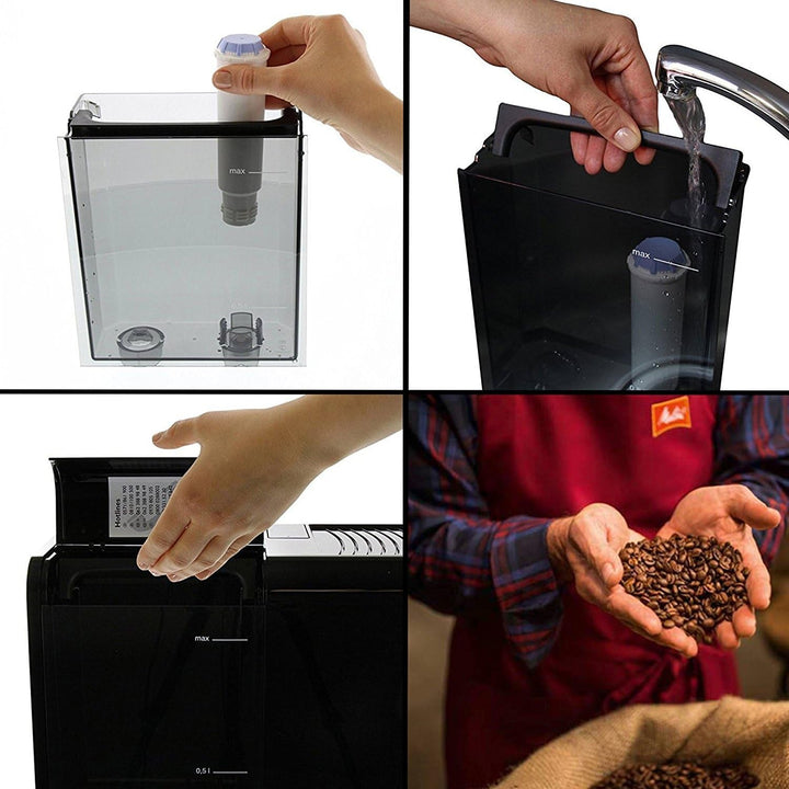 Melitta Solo & Milk - Mașină de cafea Slim cu spumă de lapte, mașină de cafea cu rezervor de apă detașabil, de exemplu, pentru cafea sau cappuccino, argintiu
