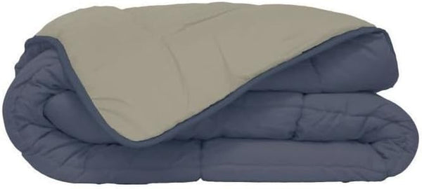 Poyet Motte Plapumă lavabilă cu capac fix - 140X200 Cm - Petrol blue/mastic beige