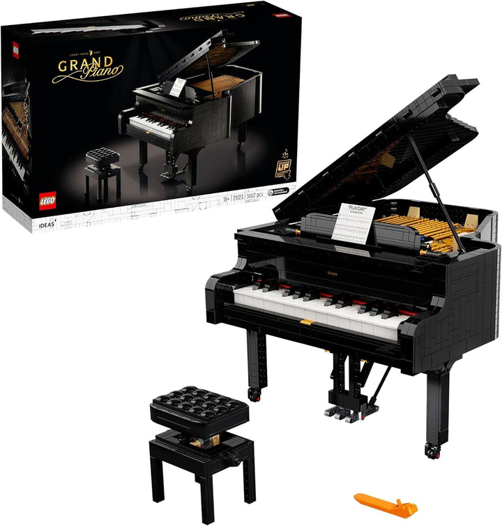 LEGO Ideas Concert Grand Piano (21323); Set de construcție; Propriul dvs. pian de concert; Proiect de modelare excelent pentru pianistul talentat, muzician, iubitor de muzică sau pasionat (3.662 piese)