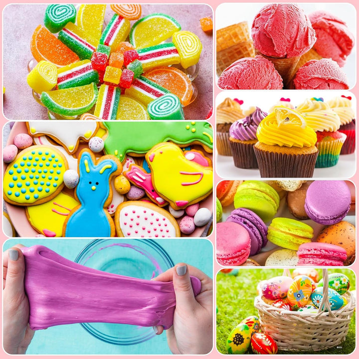Lebensmittelfarbe Gel - 100Ml Gel Lebensmittel Farben Für Kuchen, Backen, Kekse, Macaron - Zuckerfrei Konzentrierte Farbe Food Coloring Für Tortendeko, Getränken, Osterei, DIY Slime (Weiß)