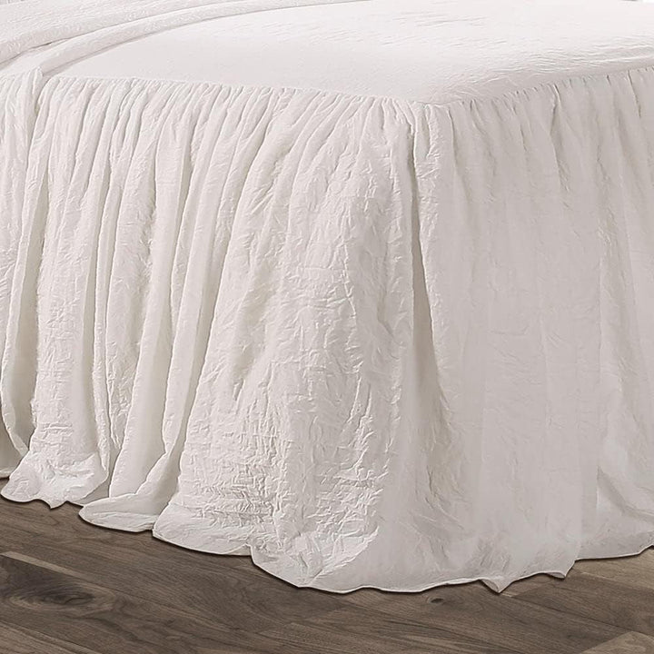 Lush Decor Tagesdecke Mit RÃ¼schenrock, Polyester, WeiÃŸ, Doppelbett