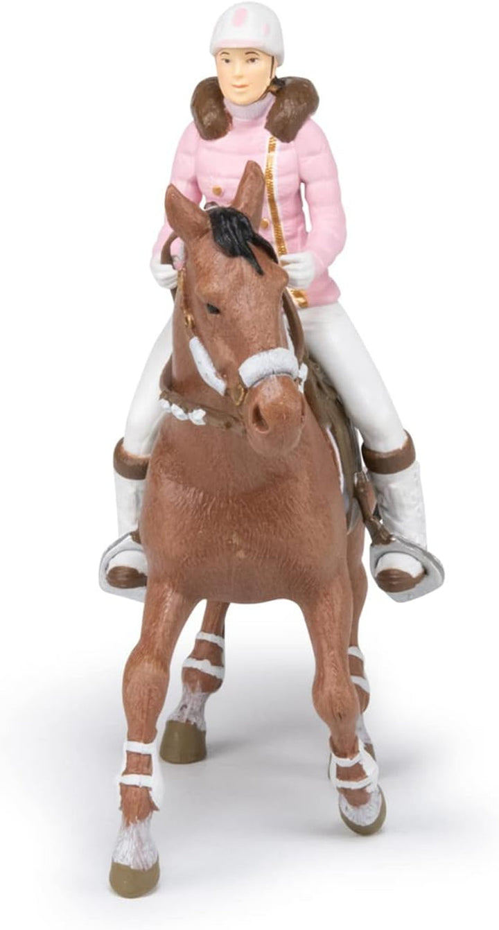 PAPO - Horse figure - Rider Fashion Winter, pasiune pentru călărie, jucărie pentru copii de la 3 ani.