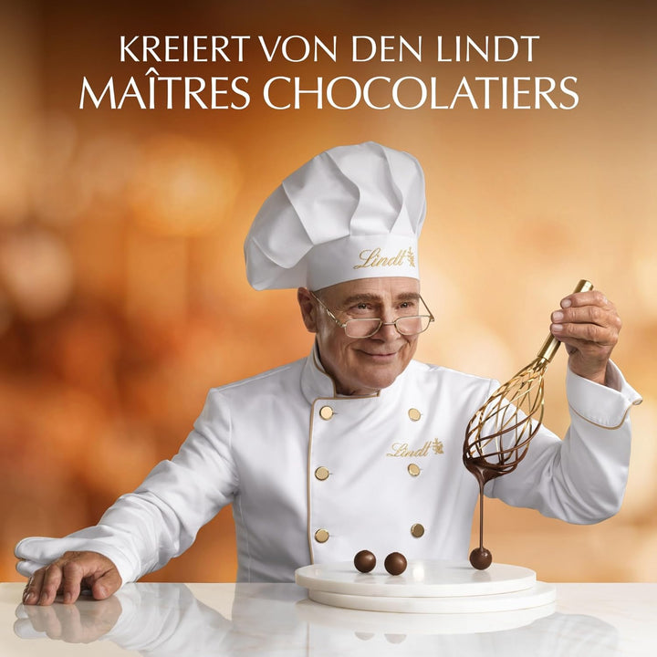 Lindt Schokolade LINDOR Kugeln Mischung | 323 G in Kissenpackung | Ca. 25 LINDOR Kugeln (Vollmilch, Feinherb, Weiß) | Pralinen-Geschenk Oder Schokoladengeschenk