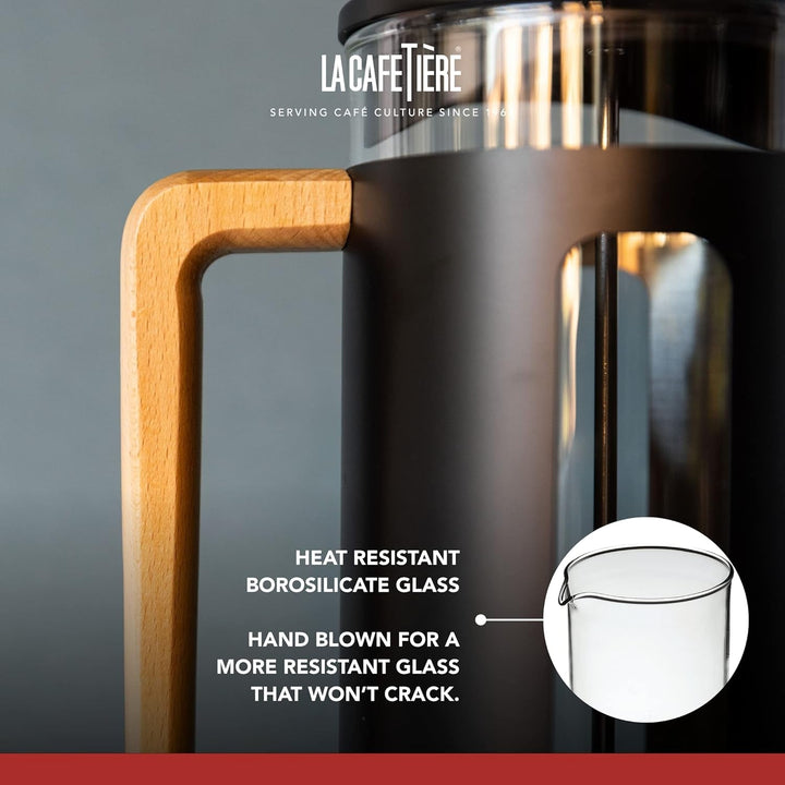 La Cafetière Pisa filtru de cafea din oțel inoxidabil, 8 cești, negru, în cutie cadou
