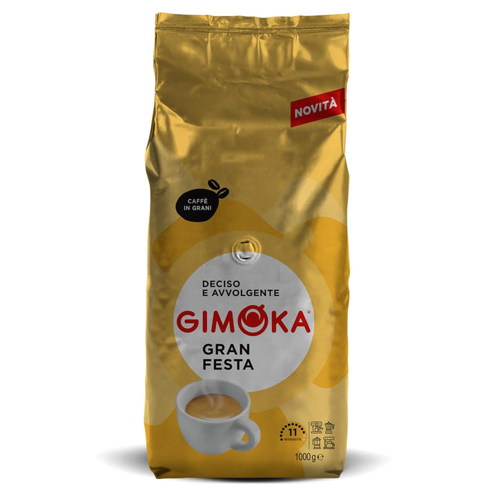 Gimoka – Kaffeebohnen – 1 Kg – Gran Bar Mischung – Intensität 12 – Hergestellt in Italien – 1Kg Packung