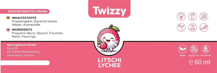 Aromă alimentară Twizzy lychee - 60 ml - Aromă intensă - ideală pentru coacere