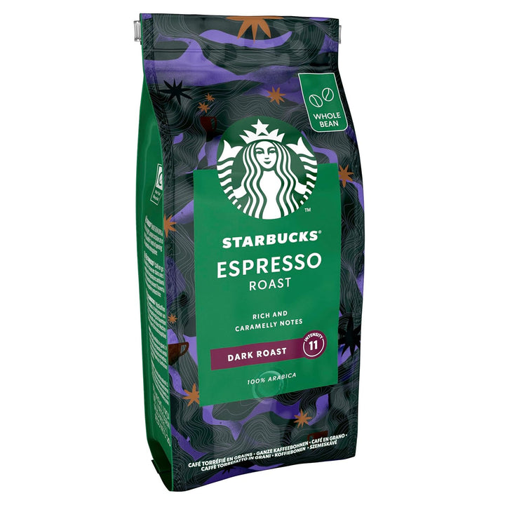 STARBUCKS Espresso Roast, Dunkle Röstung, Ganze Kaffeebohnen 200G (6Er Pack)