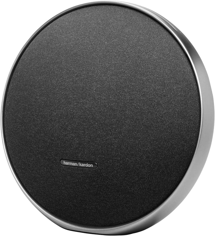 Harman Kardon Onyx Studio 9, Difuzor Bluetooth portabil cu conexiune Auracast pentru mai multe difuzoare, auto-tuning adaptiv, port de încărcare USB, autonomie 8 ore, negru