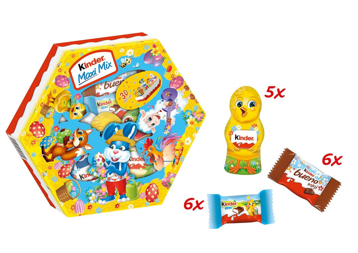 Ferrero Kinder Mix Osternest ,143 G, Verschiedene Minis & Hohlfiguren, Ostern , Ideal Als Geschenk