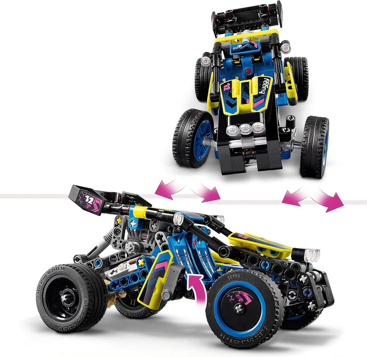 LEGO Technic Offroad Racing Buggy, jucărie auto pentru copii, kit pentru a construi o mașină de curse Buggy, cadou pentru băieți și fete de 8 ani, model mașină de raliu 42164