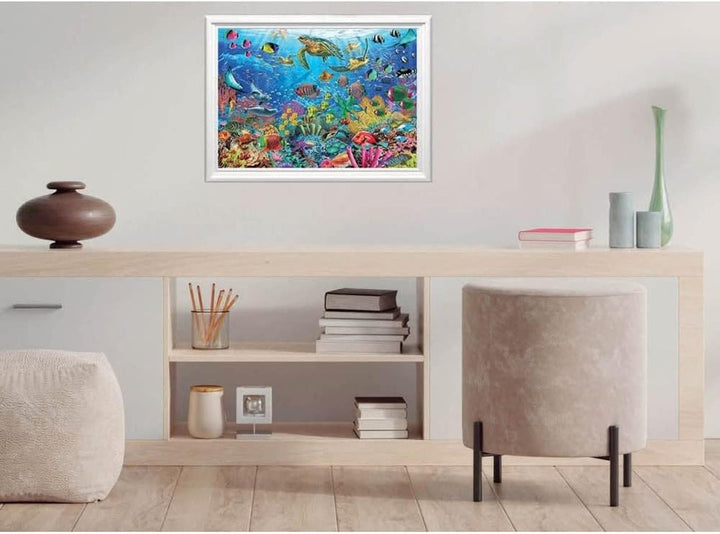 Educa - Puzzle 1000 piese pentru adulti | Lumea subacvatica, puzzle 1000 piese pentru adulti si copii de la 14 ani, animale marine, puzzle natura (19266)