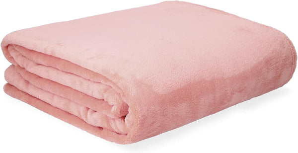 HOMLA Rote Fleecedecke Flauschig Und Warm - FÃ¼r Couch Sofa Und Bett Kuscheldecke Sofadecke Wohndecke - Pflegeleicht 150 X 200 Cm Rosa