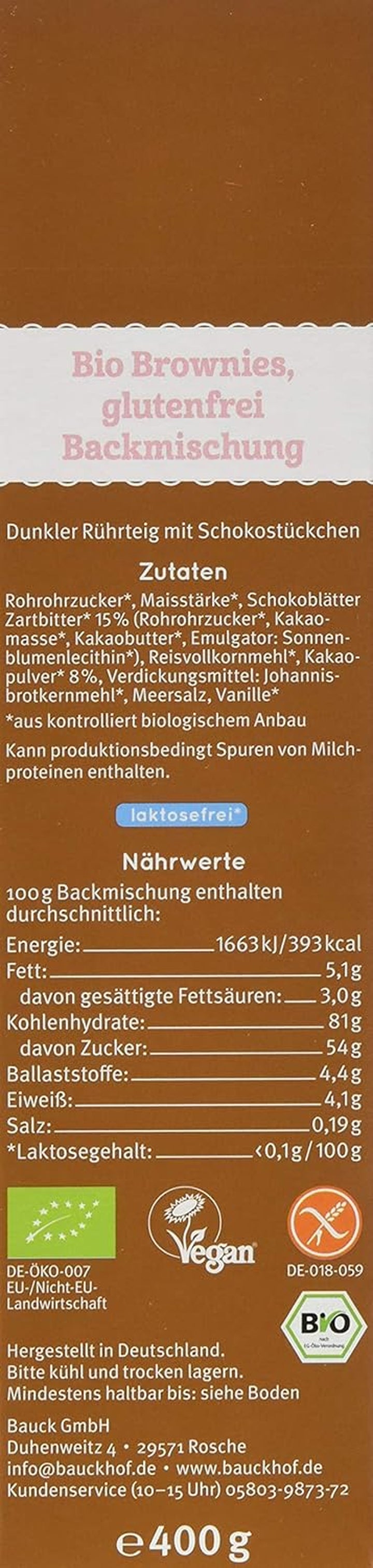 Brownies Glutenfrei, 3Er Pack (3 X 400 G) - Bio