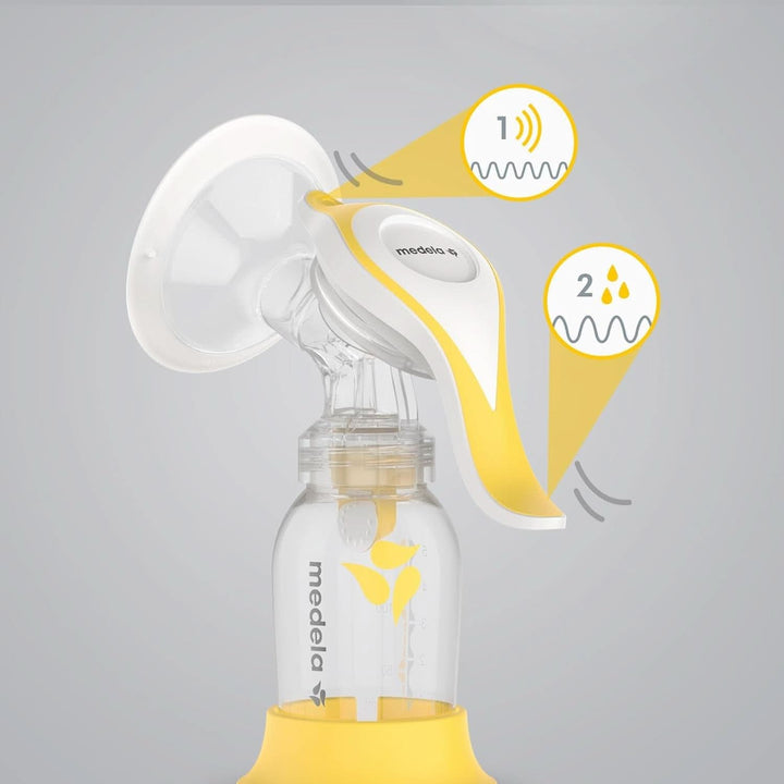 Medela Harmony Manual Breast Pump - Compact Swiss Design Featuring Personalfit Flex Shields and Medela 2-Phase Expression Technology