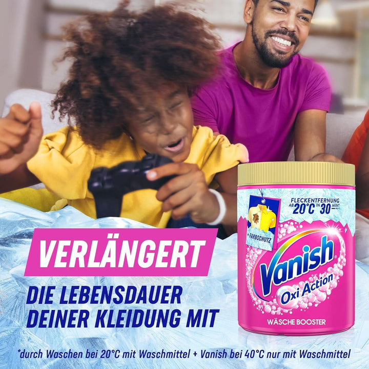 Vanish Oxi Action Powder Pink - 1,125 Kg - pudră de îndepărtare a petelor și de îmbunătățire a rufelor fără clor - pentru rufe colorate