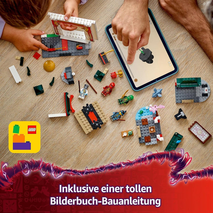 LEGO NINJAGO Spinjitzu Templul Ninja - Playset cu 4 minifigurine și 1 figurină dragon - Set de construcție - Cadou de Crăciun sau aniversare pentru băieți și fete de la 4 ani 71831