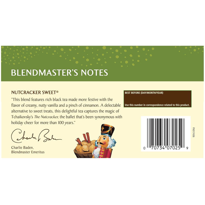 Nutcracker Sweet Black Tea, 18 Count Tea USA Naty Shop