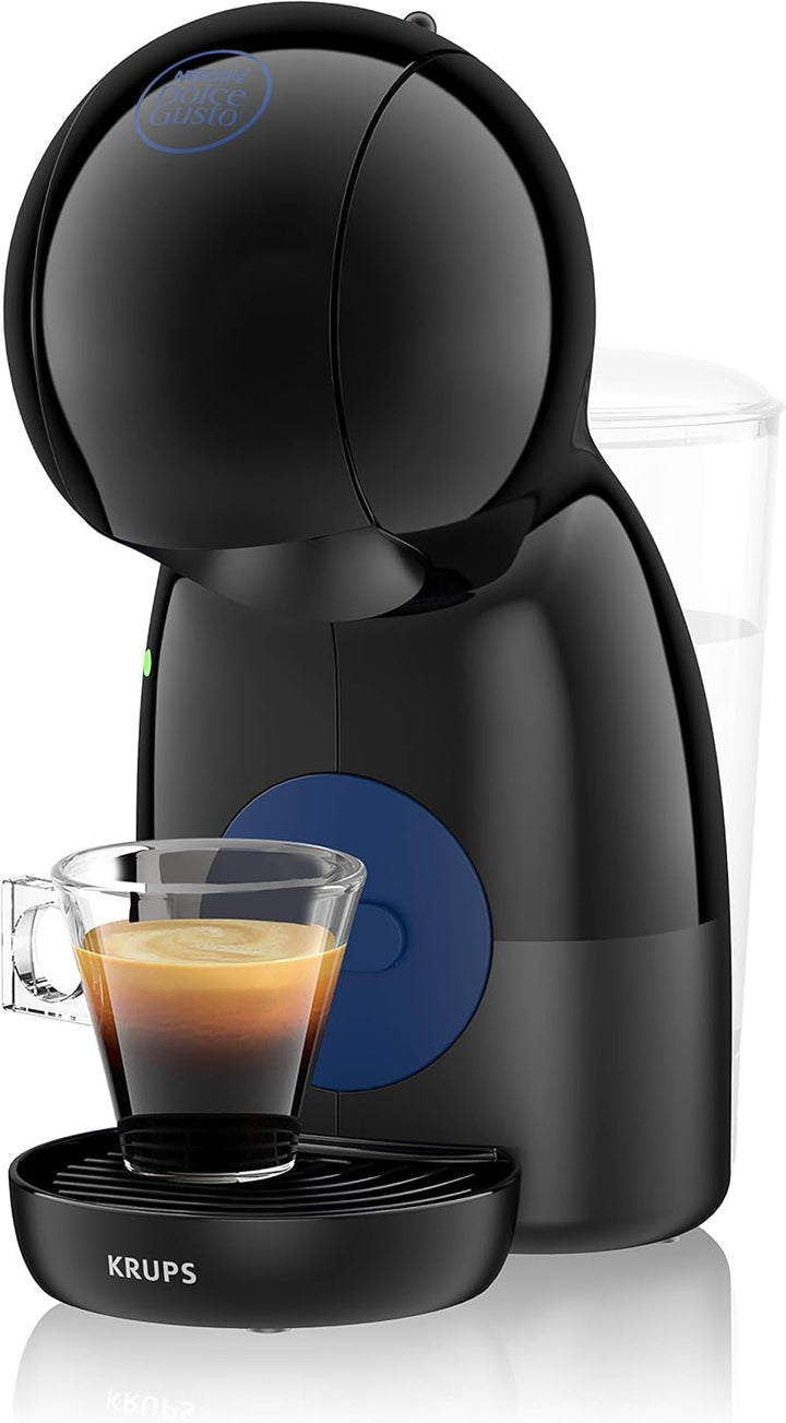 NESCAFÉ Dolce Gusto Piccolo XS by KRUPS, Aparat de cafea cu capsule, 15 bar, Rezervor de apă 0.8L, Mod de economisire a energiei, Se potrivește în orice bucătărie datorită amprentei reduse, Băuturi calde și reci, Antracit, KP1A3B