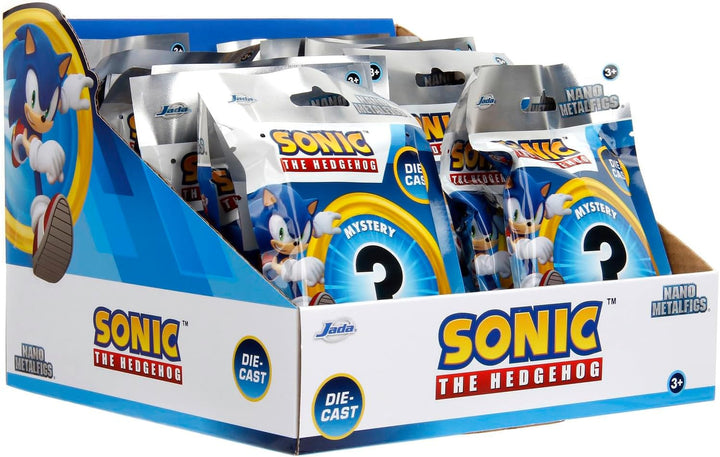 Jada Toys Sonic the Hedgehog Figure (1X Mystery Figure in Blind Pack) - 1 Surprise Collectible Figure From 13 Sonic Figures, Nano Metal Figure (Aprox. 4 Cm) For Children & Fans From 3 Years, Wave 1
