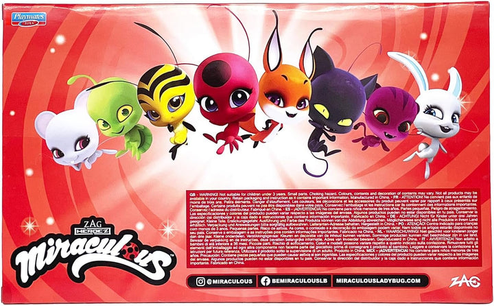 Bandai - Miraculous - Pachet de 8 Kwamis - Colecția de mini figurine Miraculous - Joc Miraculous Box Set de 8 Kwamis - Little Sweet Miraculous Ladybug Figures - Jucării de la 4 ani - P50532